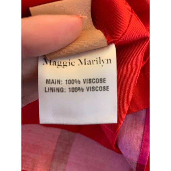 Maggie Marilyn I’m Coming Home Striped Satin Mini Dress Womens Size 6 - Picture 14 of 15